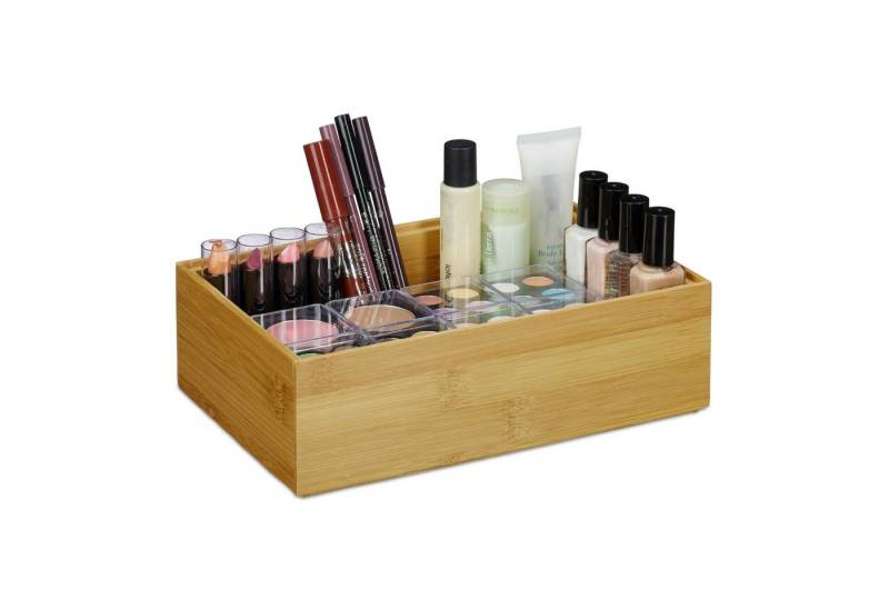 relaxdays Aufbewahrungsbox 2 x Ordnungsbox Bambus von relaxdays