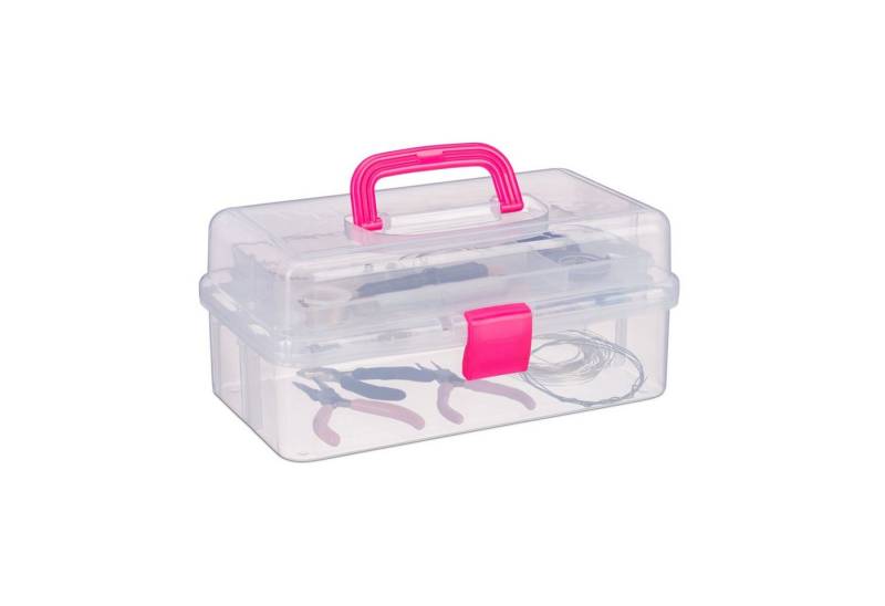 relaxdays Aufbewahrungsbox mit 9 Fäch, Pink von relaxdays