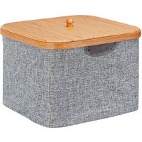 relaxdays Aufbewahrungsbox grau/braun 33,0 x 33,0 x 25,0 cm relaxdays Aufbewahrungsbox grau/braun 33,0 x 33,0 x 25,0 cm von RELAXDAYS
