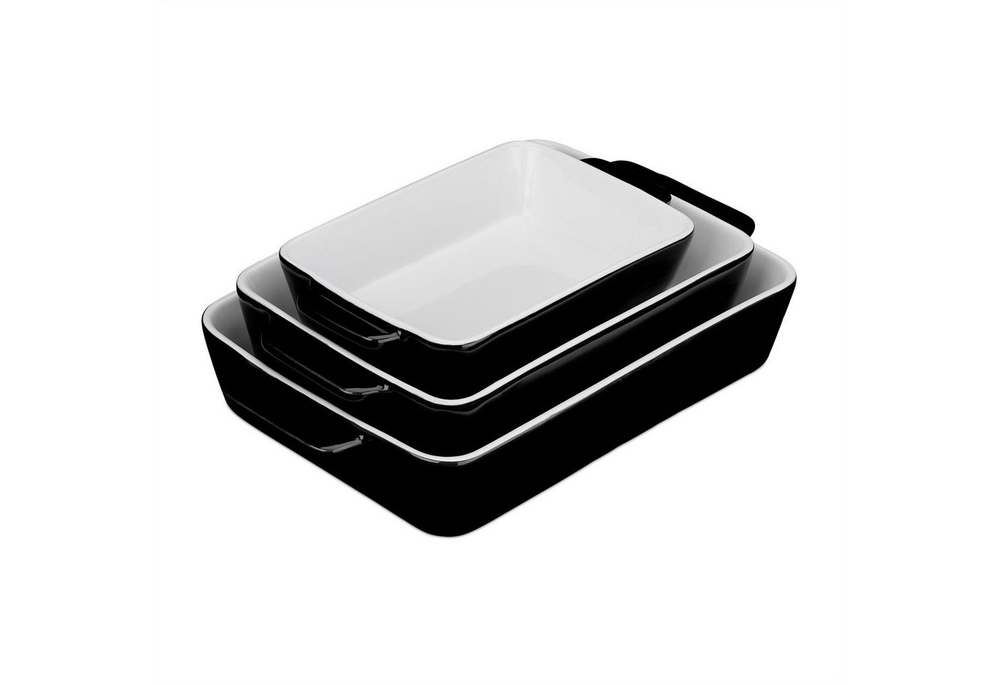 relaxdays Auflaufform 3er Auflaufform Set, Keramik relaxdays Auflaufform 3er Auflaufform Set, Keramik von relaxdays