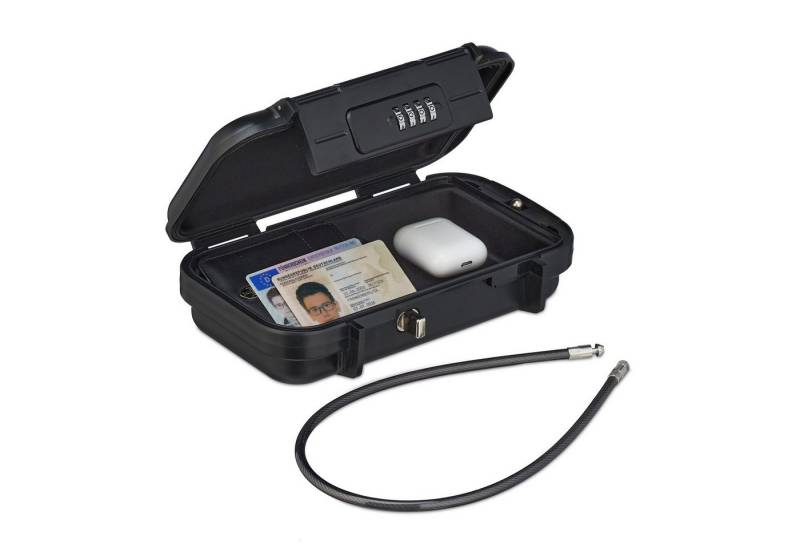 relaxdays Autotresor Sicherheitsbox tragbar mit Zahlenschloss von relaxdays