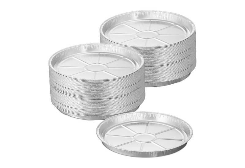relaxdays Backform Runde Aluschalen im 100er Set, (100-tlg) von relaxdays