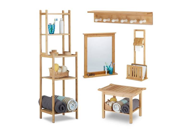 relaxdays Badezimmer-Set 5-tlg. Badset relaxdays Badezimmer-Set 5-tlg. Badset von relaxdays