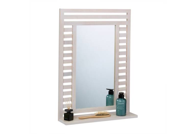 relaxdays Badspiegel mit Ablage in Vintage Weiß von relaxdays