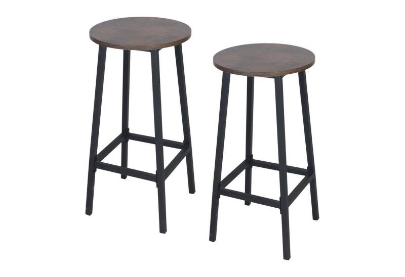 relaxdays Barhocker 2er Set, Braun-Schwarz relaxdays Barhocker 2er Set, Braun-Schwarz von relaxdays