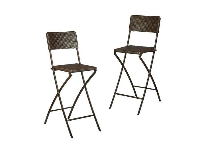 relaxdays Barhocker 2er Set Barhocker Rattan (2 St., 2er Set), Braun, braun, Braun von relaxdays