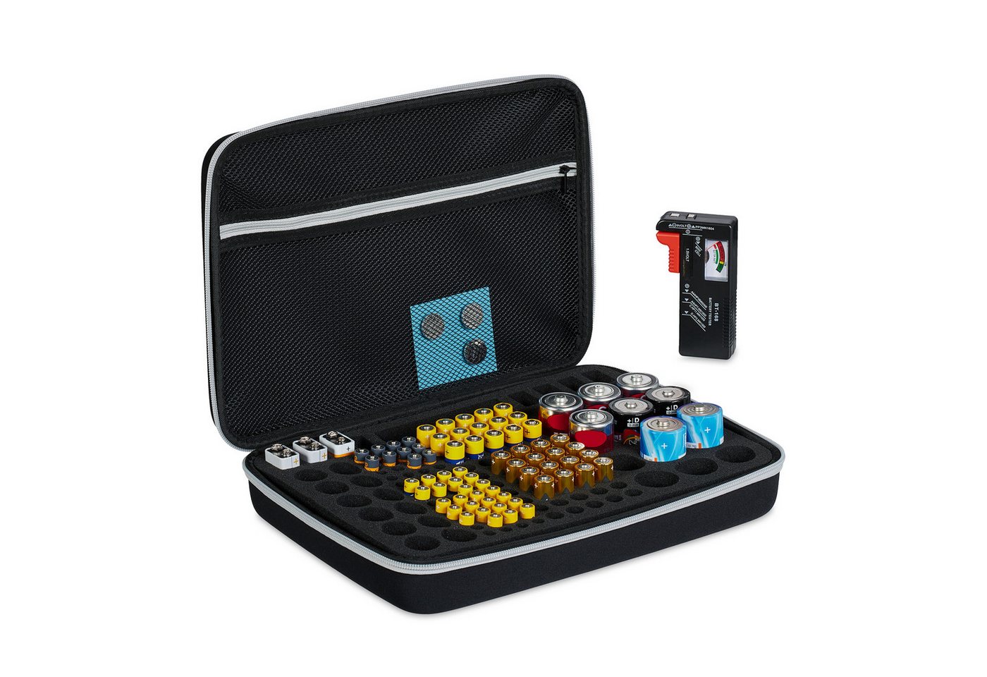relaxdays Batteriebox Batterie Koffer mit Tester relaxdays Batteriebox Batterie Koffer mit Tester von relaxdays