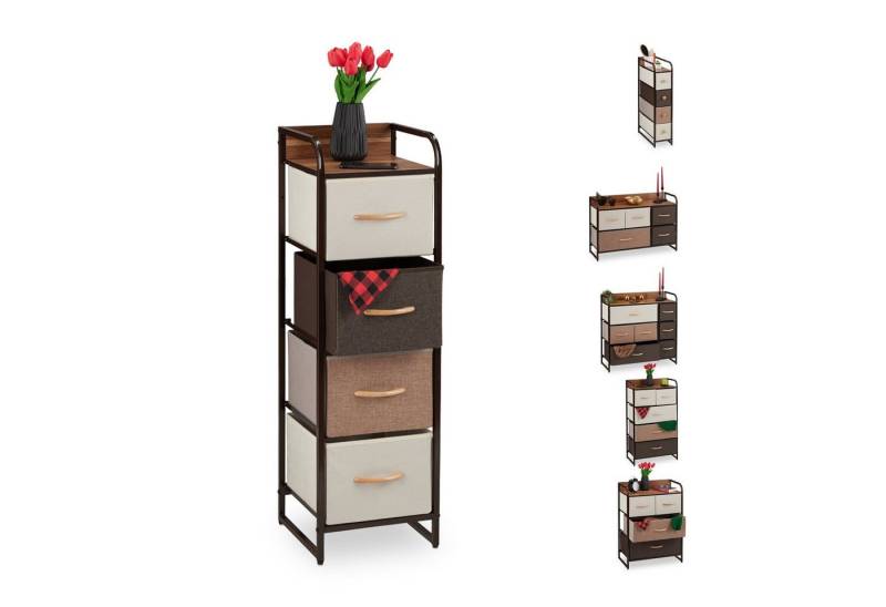 relaxdays Beistellschrank Schubladenschrank vers. Designs F von relaxdays