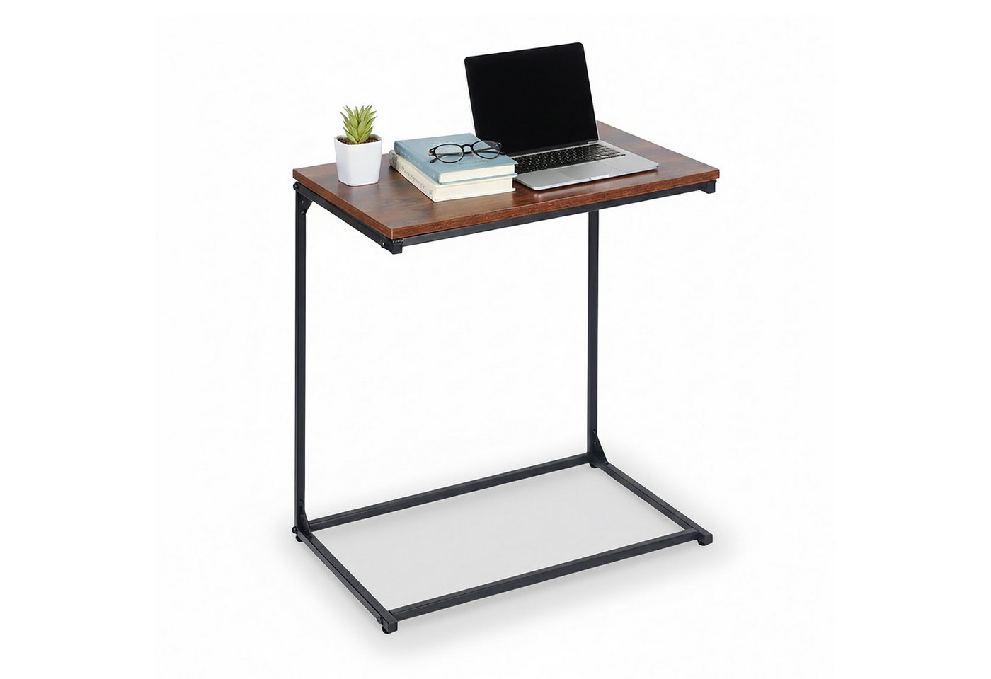 relaxdays Beistelltisch für Laptop, Industrial-Schwarz von relaxdays
