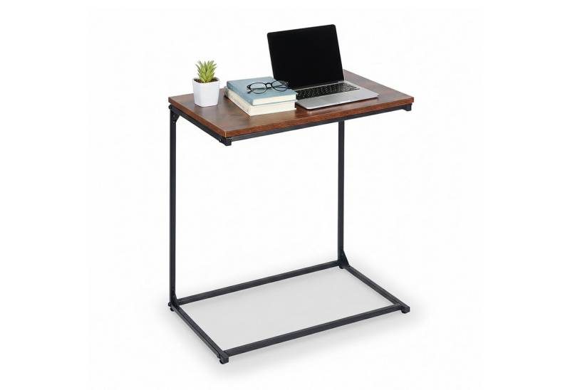 relaxdays Beistelltisch für Laptop, Industrial-Schwarz von relaxdays