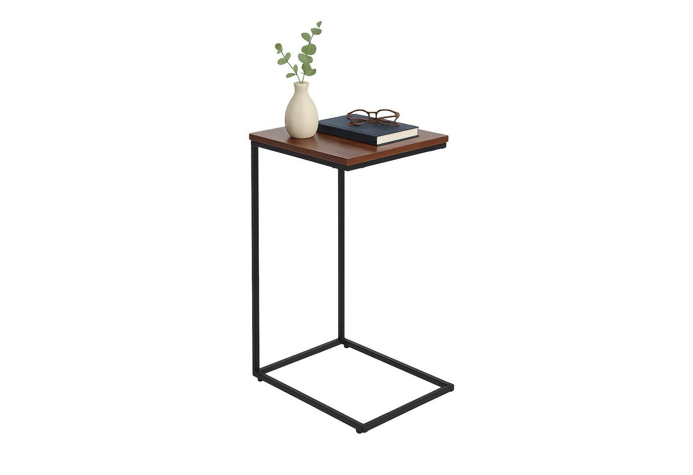 relaxdays Beistelltisch in C Form, Industrial-Schwarz von relaxdays