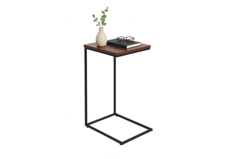 relaxdays Beistelltisch in C Form, Industrial-Schwarz von relaxdays