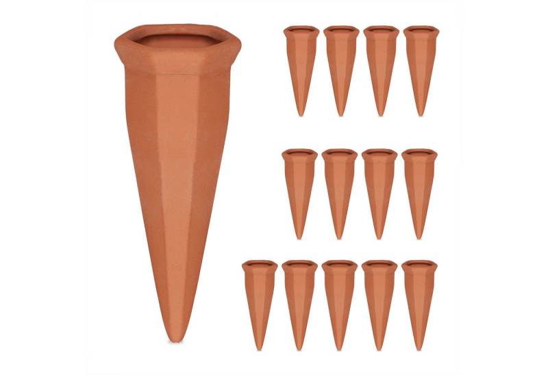 relaxdays Bewässerungssystem Tonkegel zur Bewässerung 14er Set, (14-tlg) von relaxdays