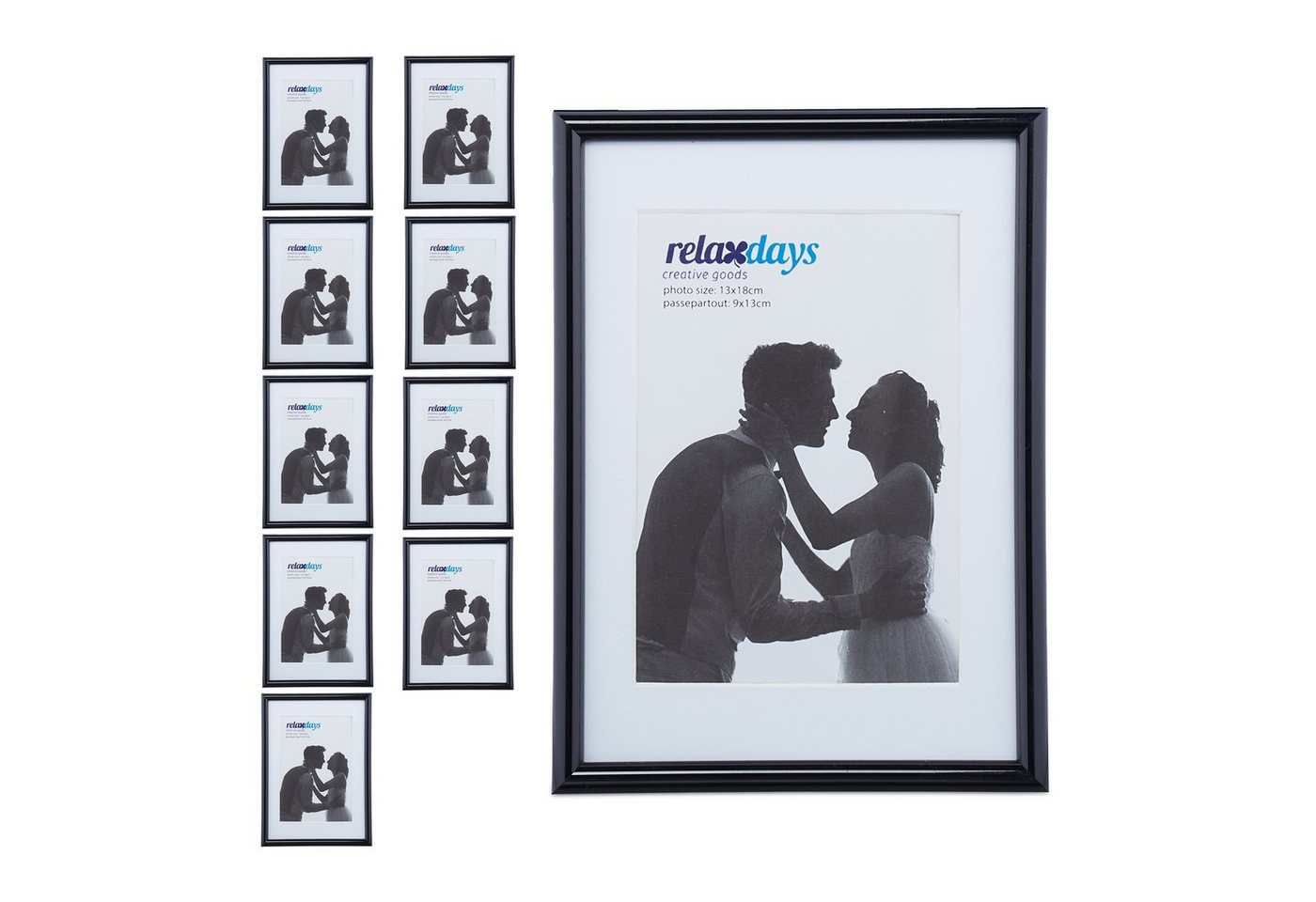 relaxdays Bilderrahmen 10 x Bilderrahmen 13 x 18 cm schwarz relaxdays Bilderrahmen 10 x Bilderrahmen 13 x 18 cm schwarz von relaxdays