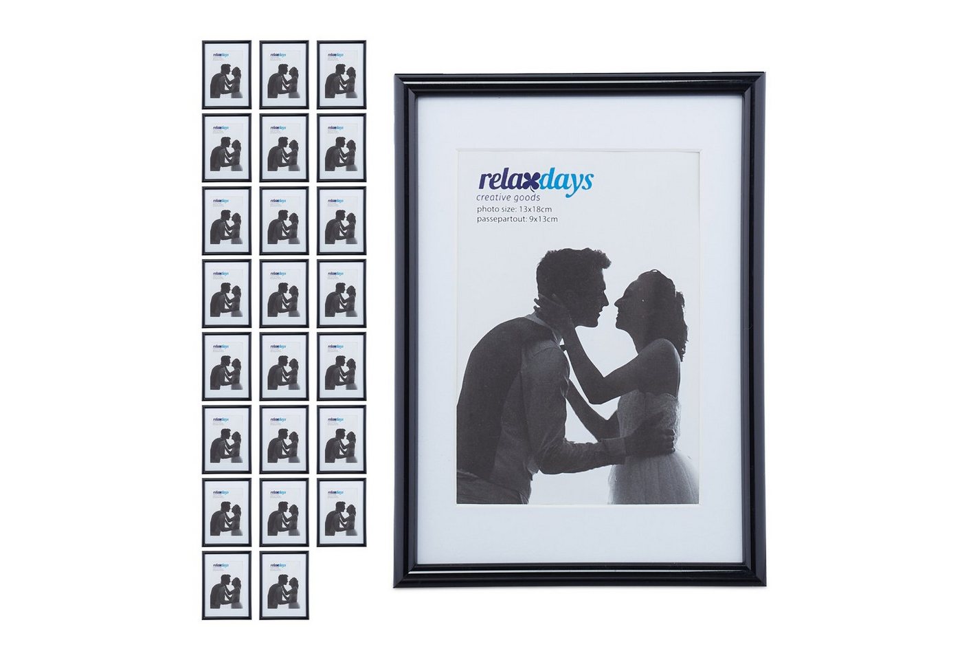 relaxdays Bilderrahmen 24 x Bilderrahmen 13 x 18 cm schwarz relaxdays Bilderrahmen 24 x Bilderrahmen 13 x 18 cm schwarz von relaxdays