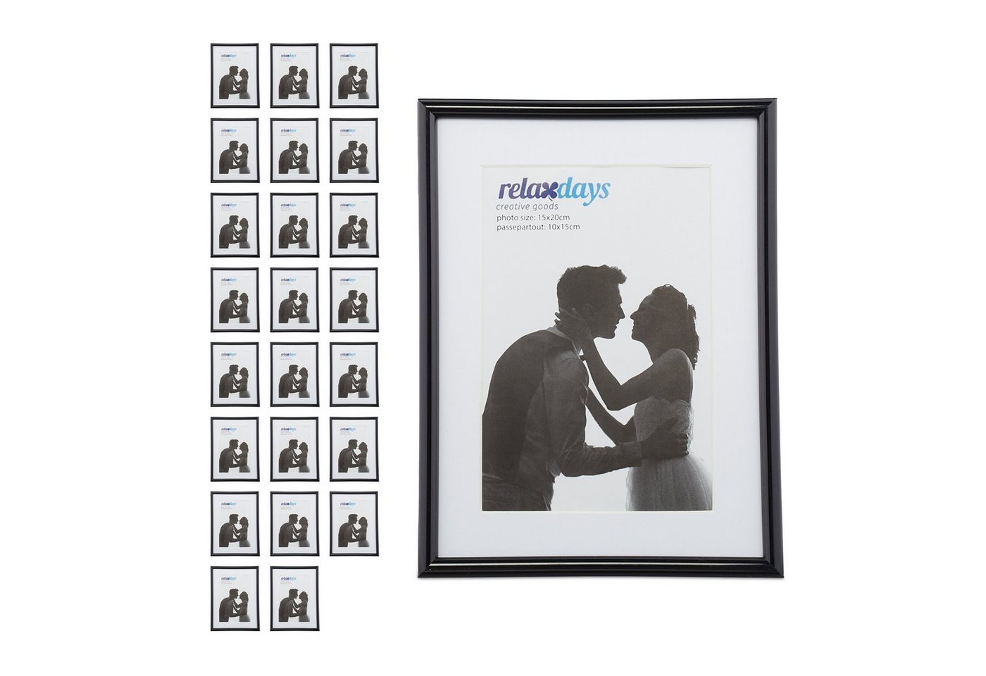 relaxdays Bilderrahmen 24 x Bilderrahmen 15 x 20 cm schwarz relaxdays Bilderrahmen 24 x Bilderrahmen 15 x 20 cm schwarz von relaxdays