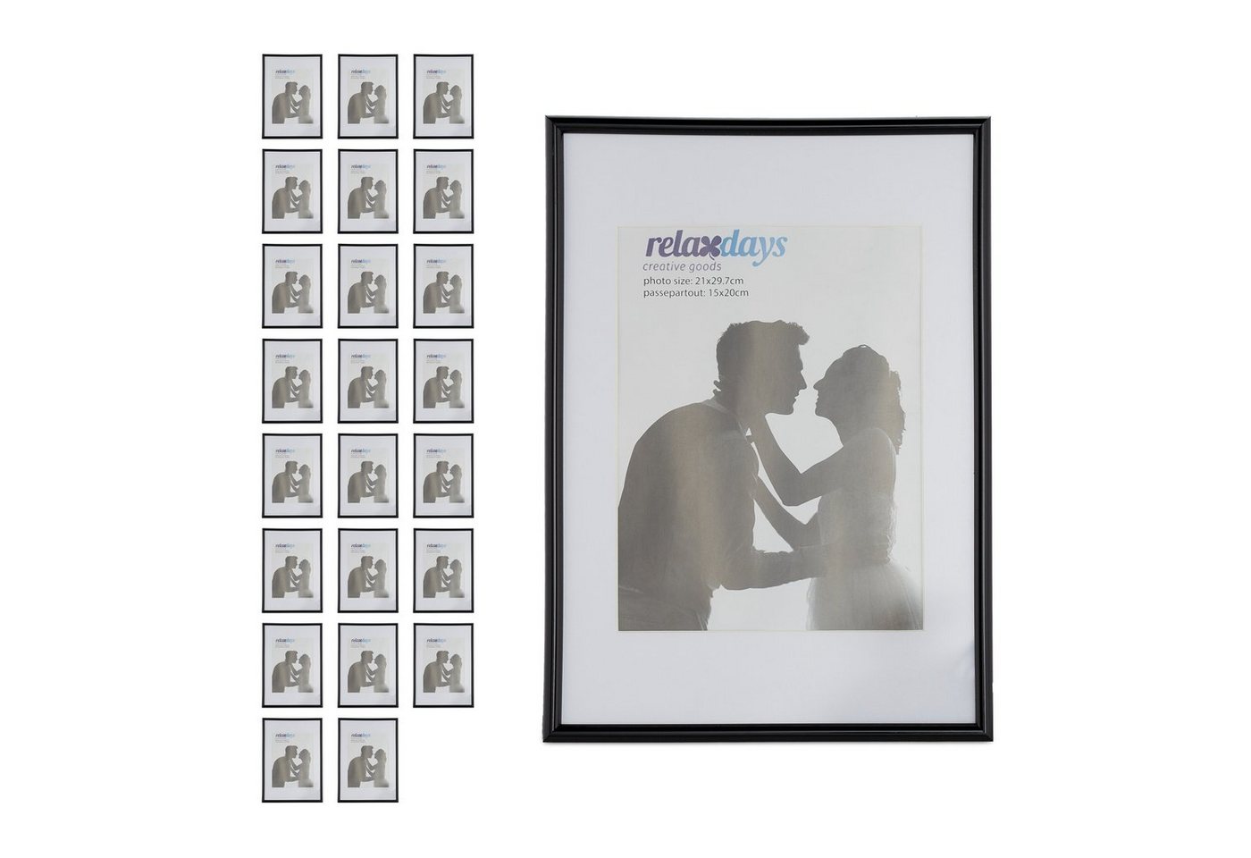 relaxdays Bilderrahmen 24 x Bilderrahmen 20x30 cm von relaxdays