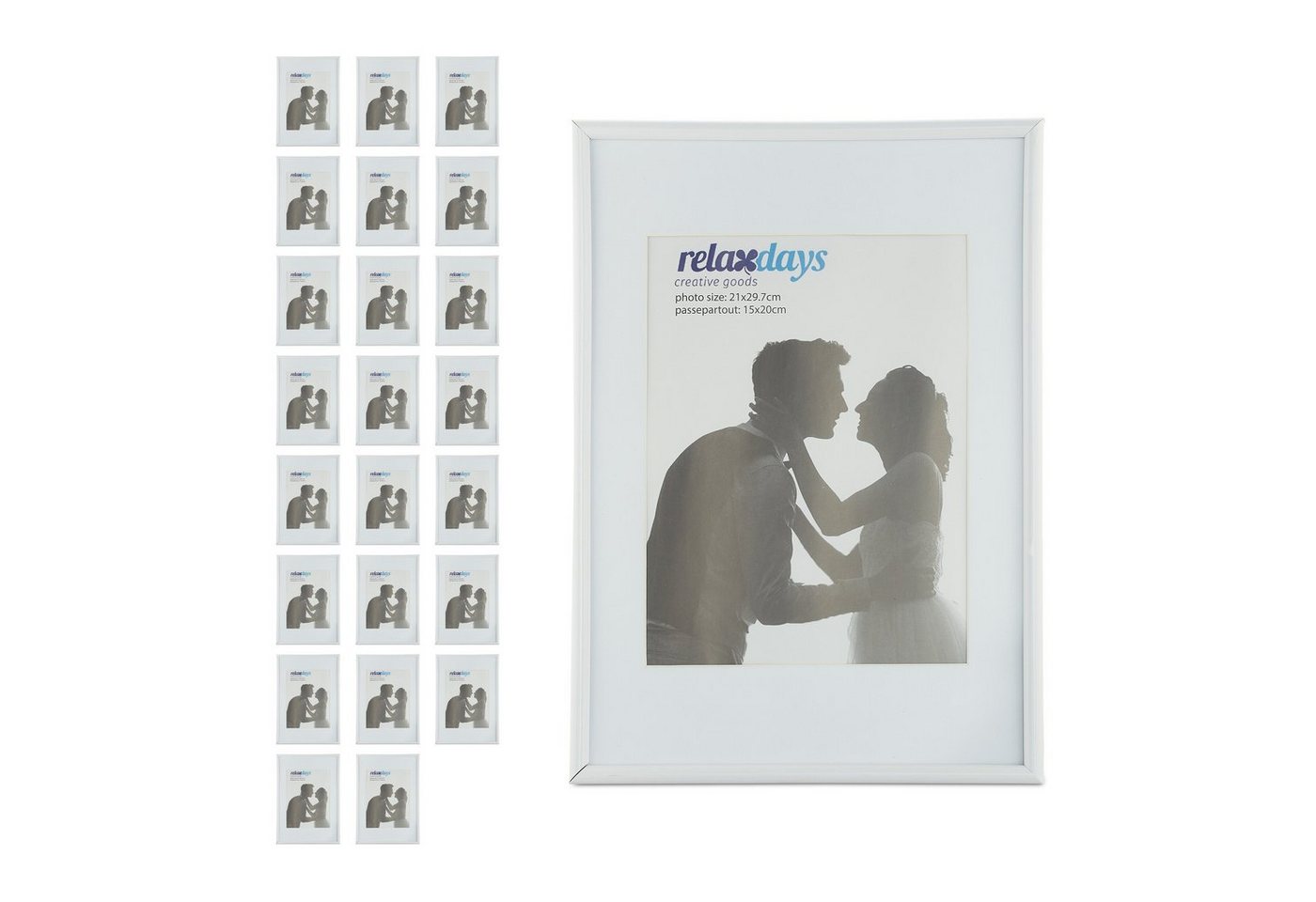 relaxdays Bilderrahmen 24 x Bilderrahmen A4 weiß relaxdays Bilderrahmen 24 x Bilderrahmen A4 weiß von relaxdays