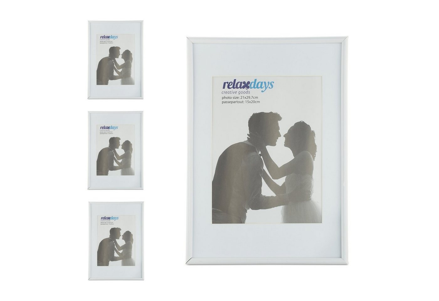relaxdays Bilderrahmen 4 x Bilderrahmen A4 weiß relaxdays Bilderrahmen 4 x Bilderrahmen A4 weiß von relaxdays