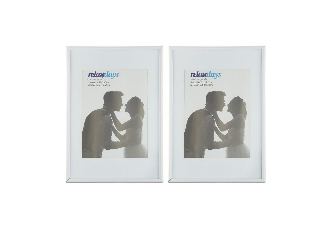 relaxdays Bilderrahmen 2er Set 20x30 cm, Weiß relaxdays Bilderrahmen 2er Set 20x30 cm, Weiß von relaxdays
