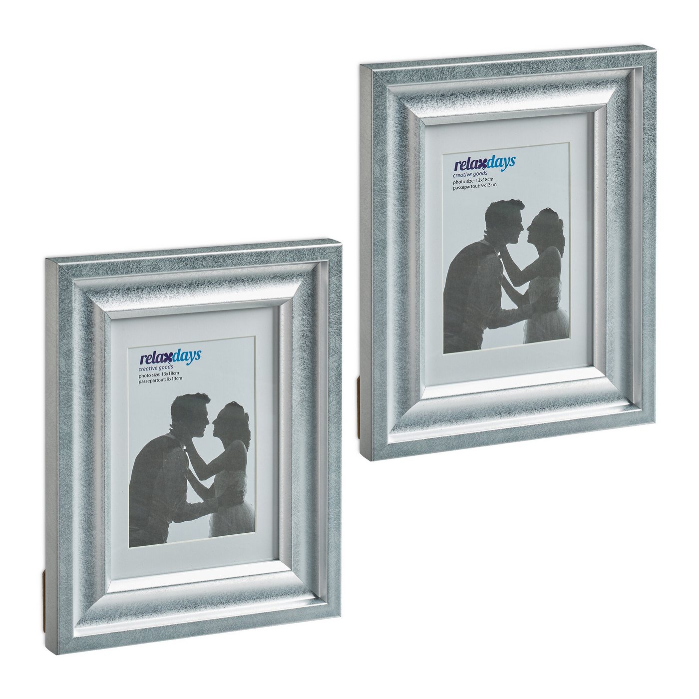 relaxdays Bilderrahmen-Set Bilderrahmen 13x18 cm 2er Set, Silber relaxdays Bilderrahmen-Set Bilderrahmen 13x18 cm 2er Set, Silber von relaxdays