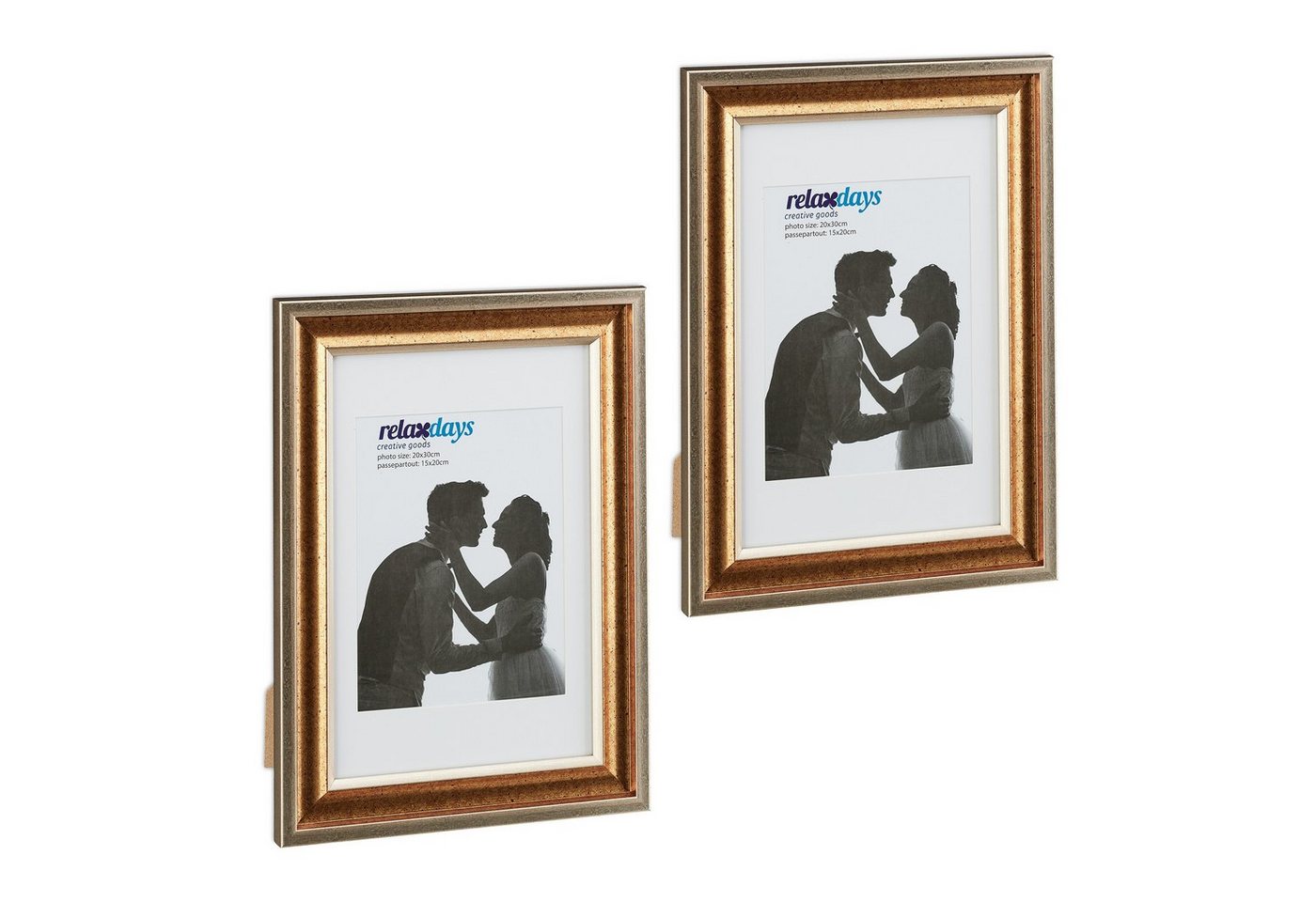 relaxdays Bilderrahmen-Set Bilderrahmen 20x30 cm 2er Set, Gold relaxdays Bilderrahmen-Set Bilderrahmen 20x30 cm 2er Set, Gold von relaxdays