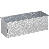 relaxdays Blumenkasten Metall silber rechteckig 40,0 x 13,5 cm von RELAXDAYS