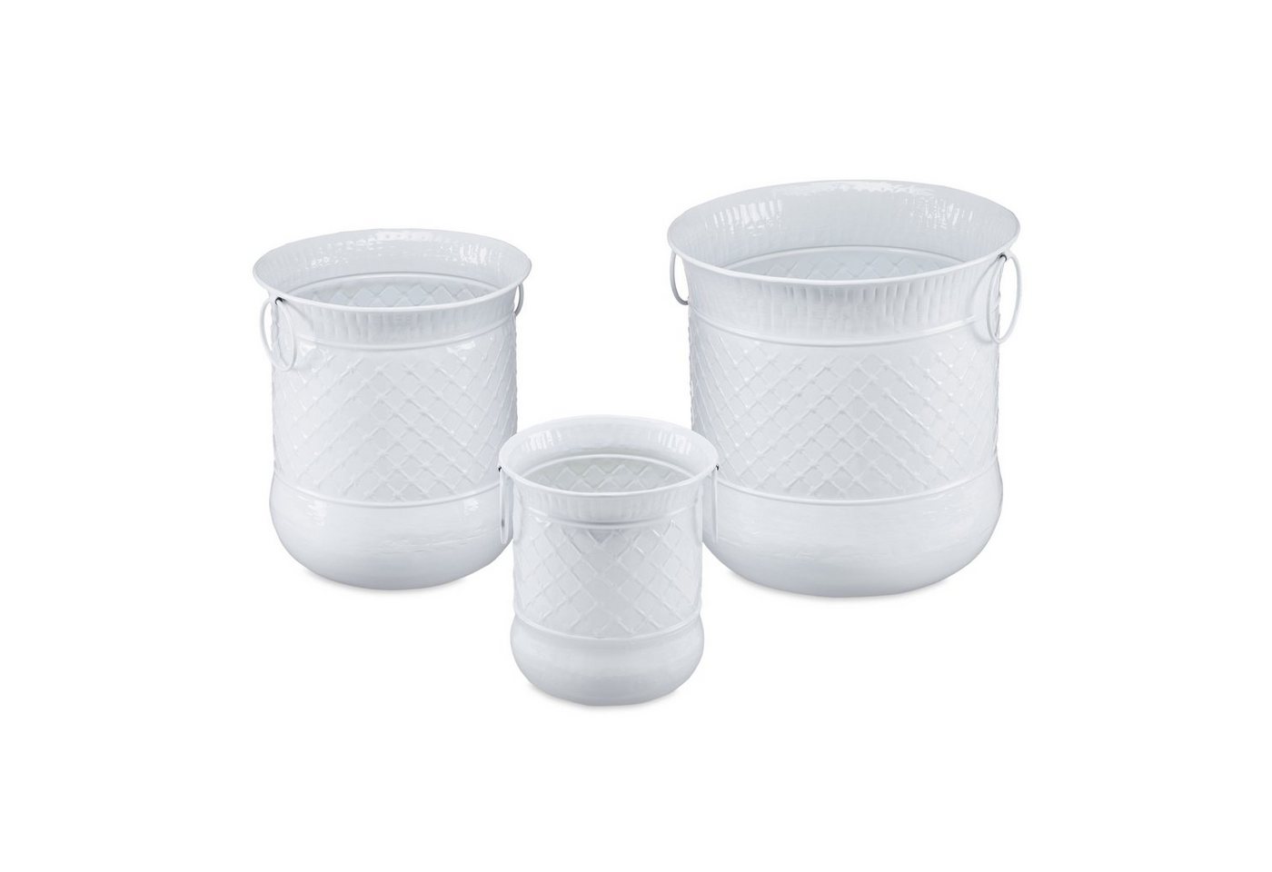 relaxdays Blumentopf 3er Set Blumentopf antik, D von relaxdays