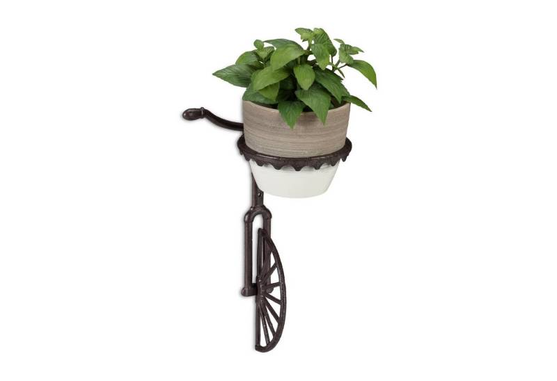 relaxdays Blumentopf 4 x Wand Blumenhalter Einrad von relaxdays