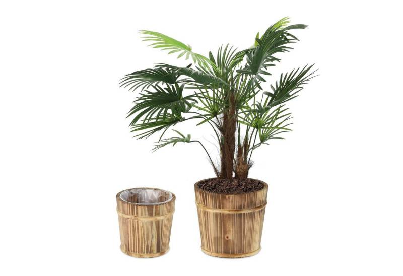 relaxdays Blumentopf Holz Blumentopf im 2er Set von relaxdays