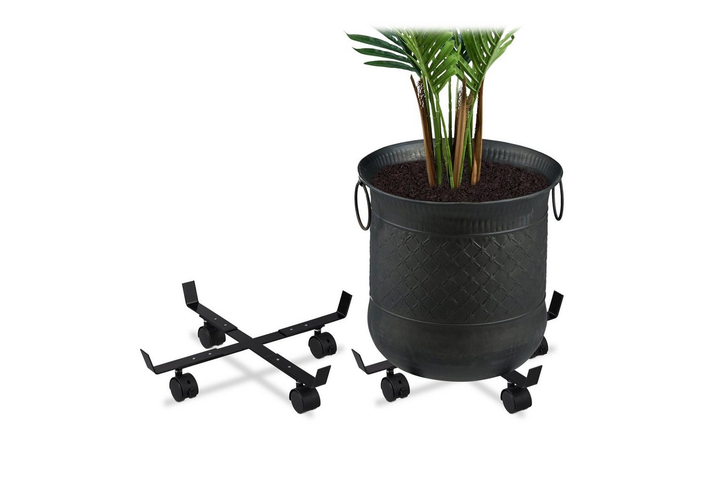 relaxdays Blumentopfuntersetzer Pflanzenroller ausziehbar 2er Set relaxdays Blumentopfuntersetzer Pflanzenroller ausziehbar 2er Set von relaxdays