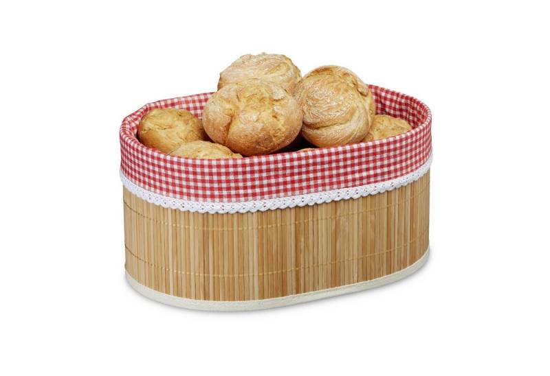 relaxdays Brotkorb Brotkörbchen Bambus, Bambus von relaxdays