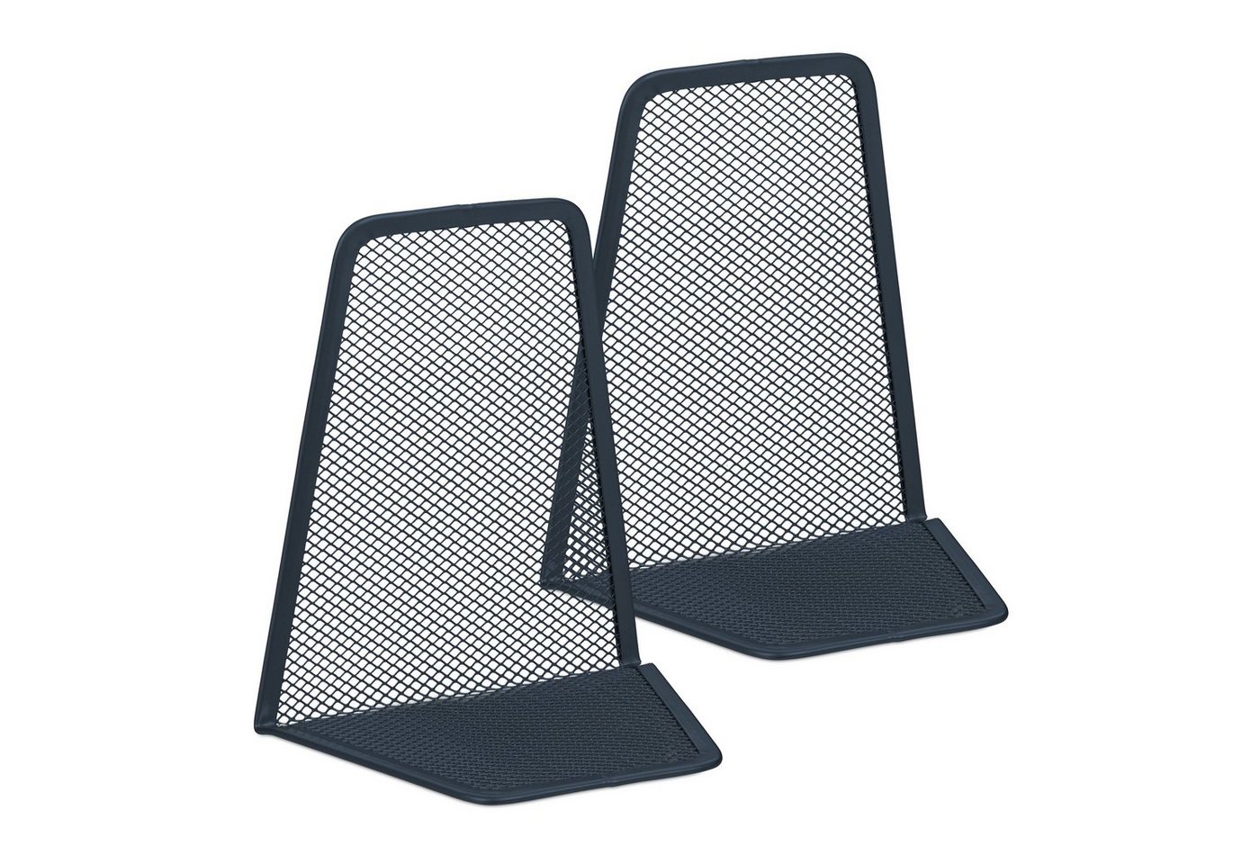 relaxdays Buchstütze Metall Buchstütze im 2er Set von relaxdays