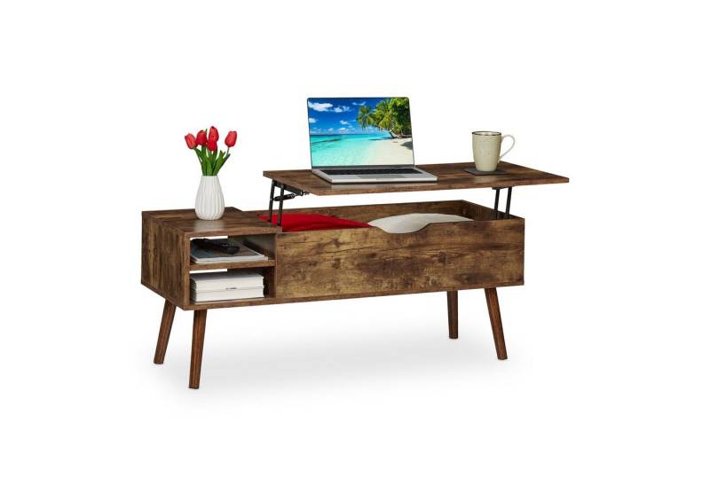 relaxdays Couchtisch Aufklappbarer Couchtisch von relaxdays