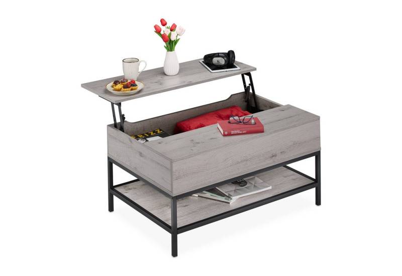 relaxdays Couchtisch Aufklappbarer Couchtisch von relaxdays