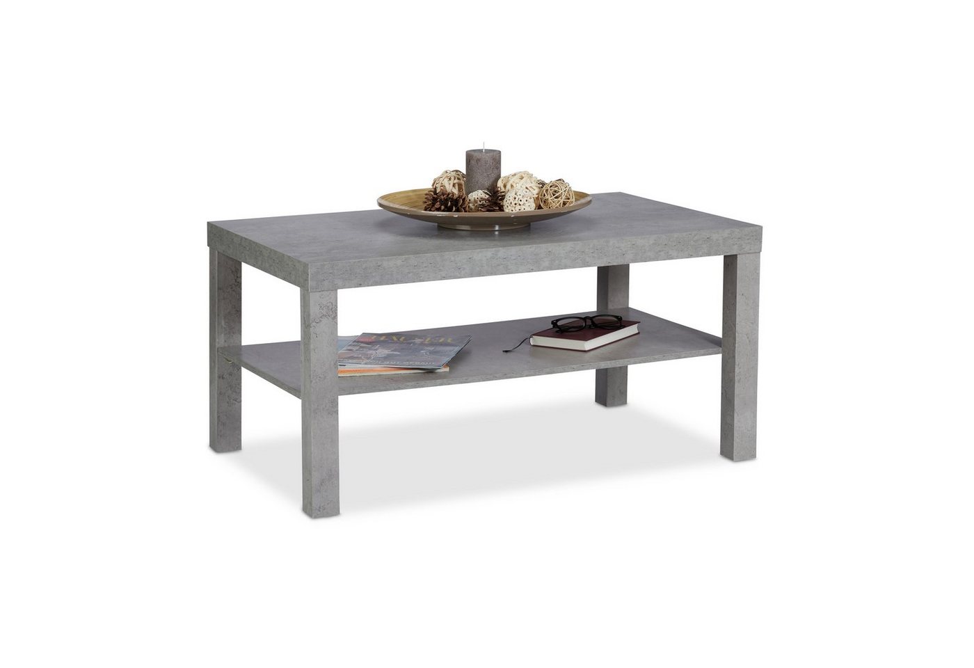 relaxdays Couchtisch in Betonoptik von relaxdays