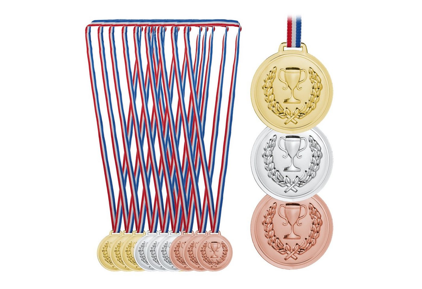 relaxdays Dekoobjekt 12er Set Medaille für Kinder von relaxdays