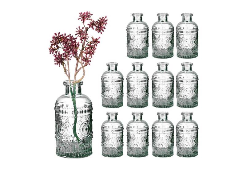 relaxdays Dekovase Glasvase 12er Set für Tischdeko, transparent relaxdays Dekovase Glasvase 12er Set für Tischdeko, transparent von relaxdays
