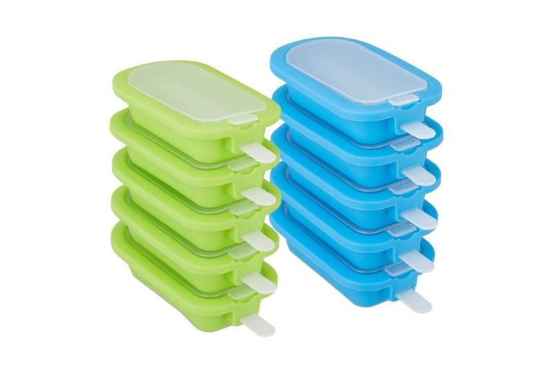 relaxdays Eisform Eisformen 10er Set Silikon von relaxdays