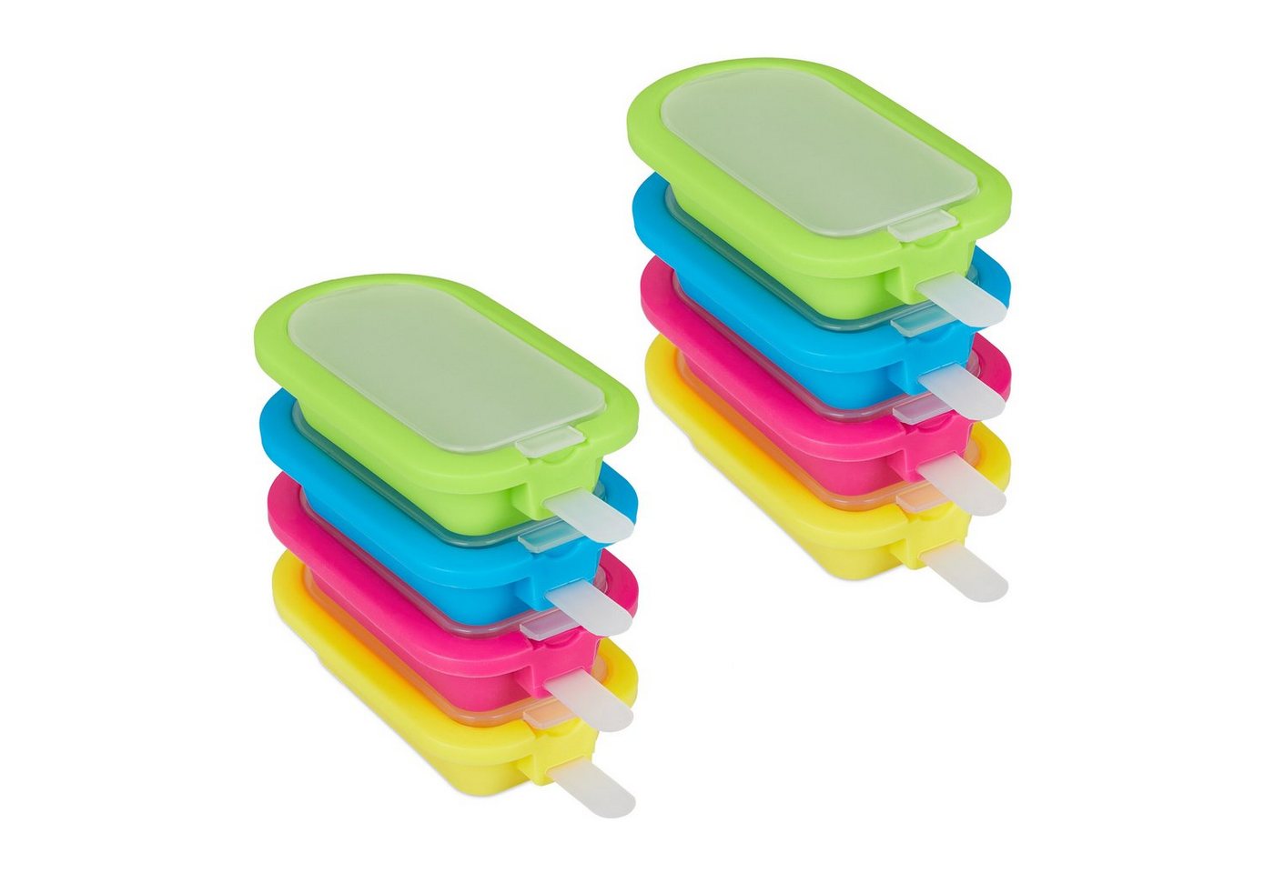 relaxdays Eisform Eisformen 8er Set Silikon von relaxdays