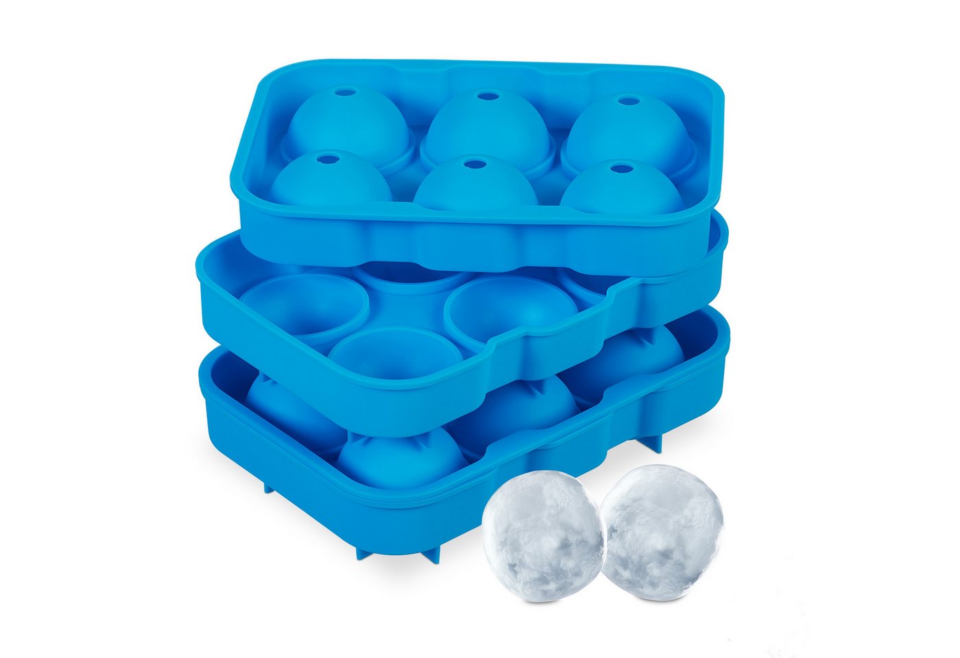 relaxdays Eisform Eiswürfelform Silikon 2er Set relaxdays Eisform Eiswürfelform Silikon 2er Set von relaxdays