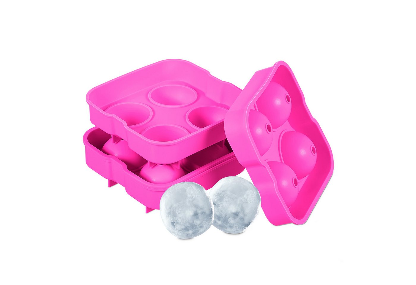 relaxdays Eisform Eiswürfelform Silikon 2er Set relaxdays Eisform Eiswürfelform Silikon 2er Set von relaxdays