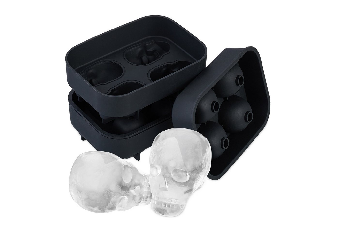 relaxdays Eisform Totenkopf Eiswürfelform im 2er Set, (2-tlg) relaxdays Eisform Totenkopf Eiswürfelform im 2er Set, (2-tlg) von relaxdays