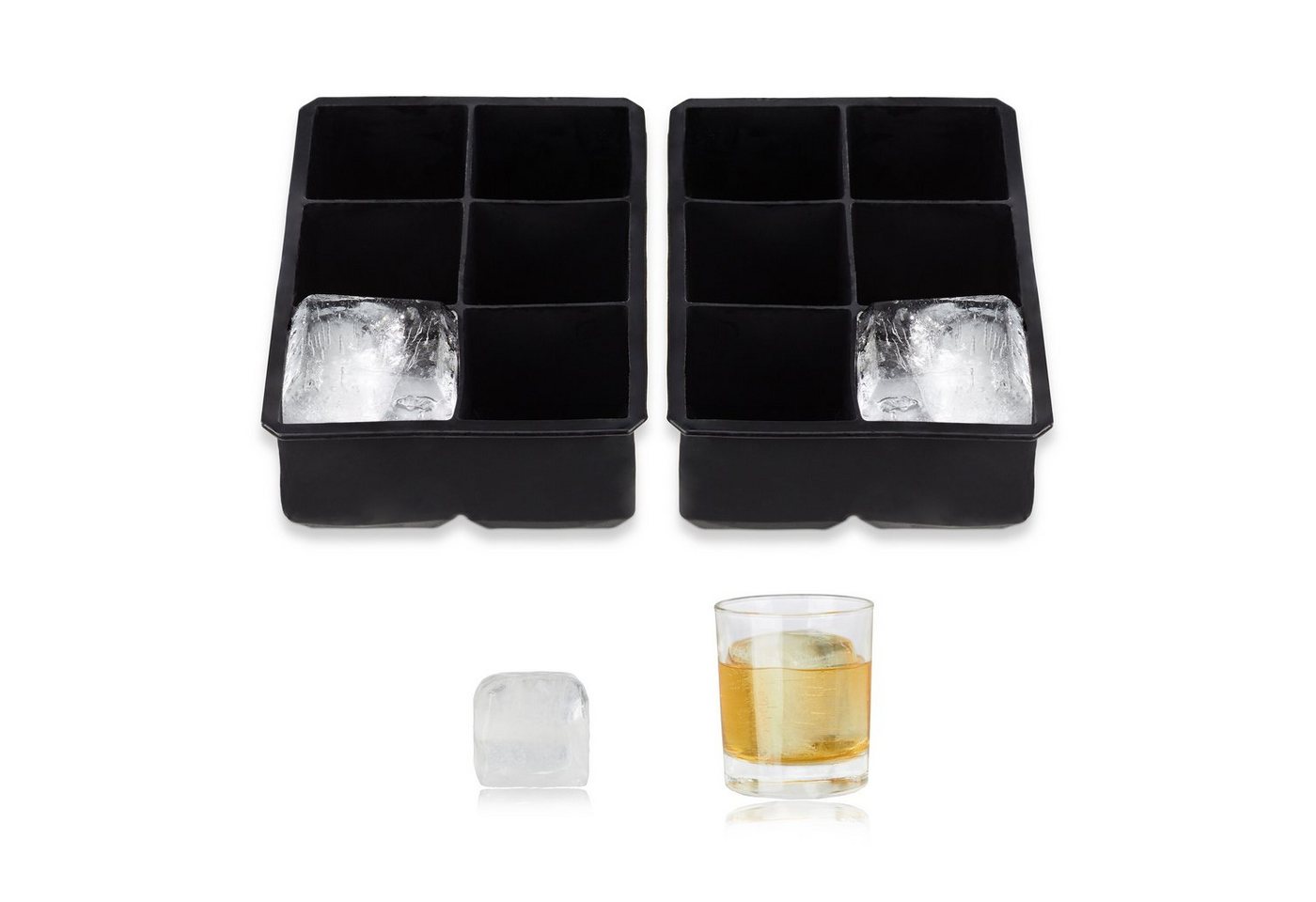 relaxdays Eiswürfelform Silikon 2er Set relaxdays Eiswürfelform Silikon 2er Set von relaxdays