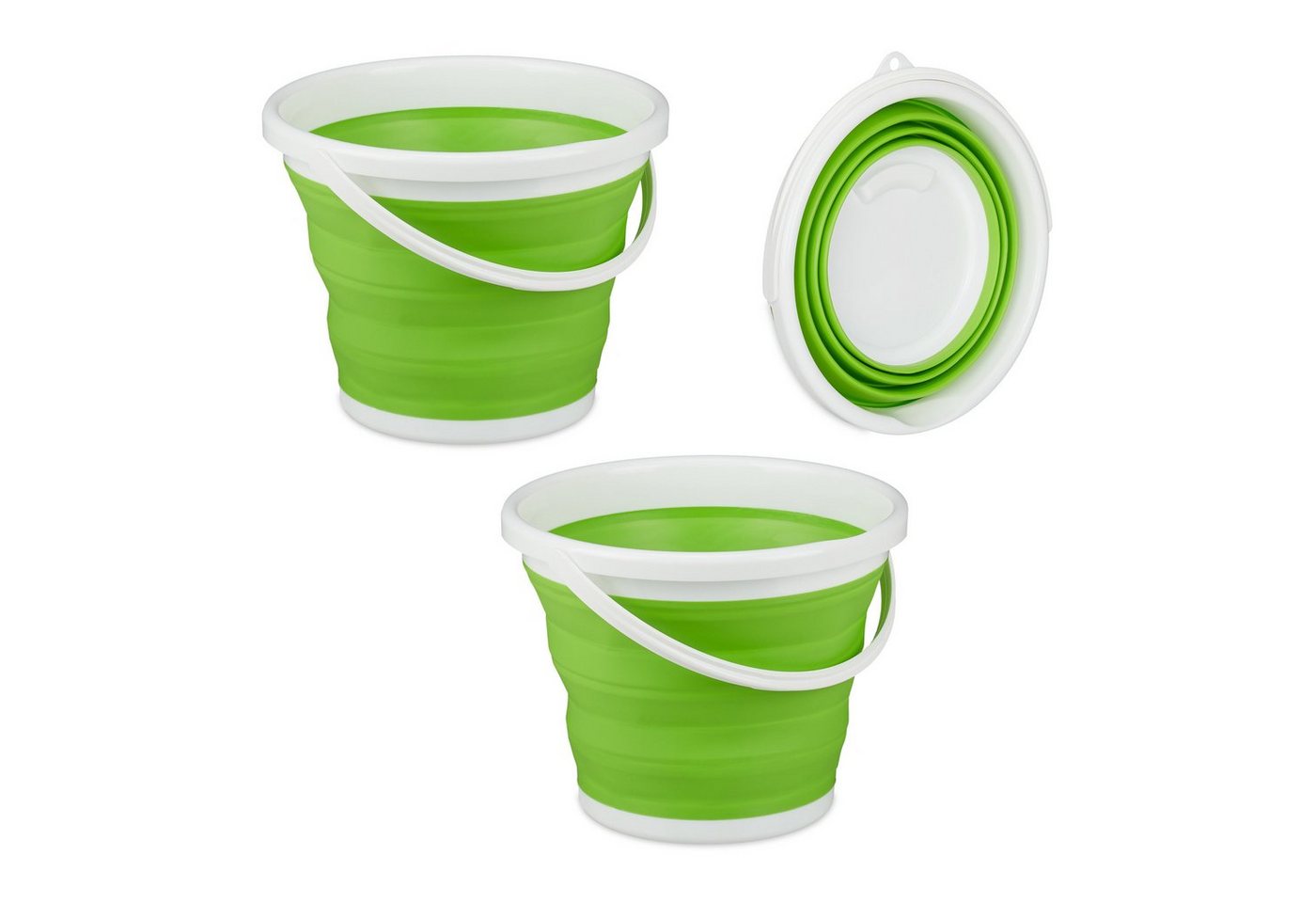 relaxdays Falteimer 2 x Faltbarer Eimer 10 l grün relaxdays Falteimer 2 x Faltbarer Eimer 10 l grün von relaxdays