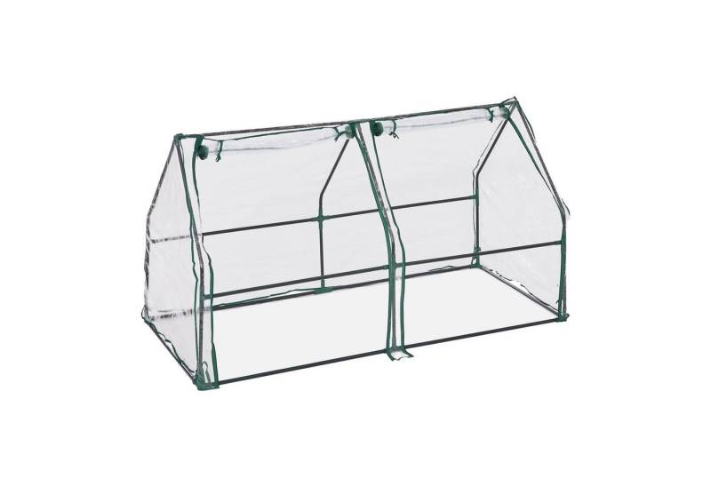 relaxdays Frühbeet Folienfrühbeet PVC mit 2 Türen von relaxdays
