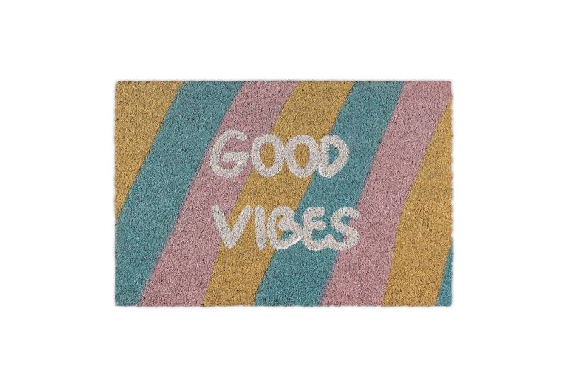 relaxdays Fußmatte Kokos "Good Vibes", Höhe: 15 mm von relaxdays