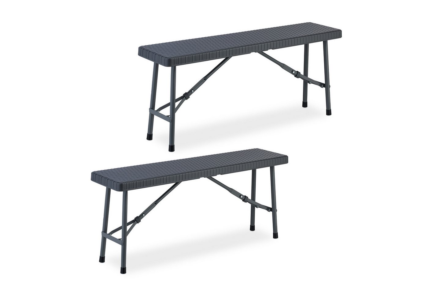 relaxdays Gartenbank 2er Set Bierbank 102 cm (2er Set) von relaxdays