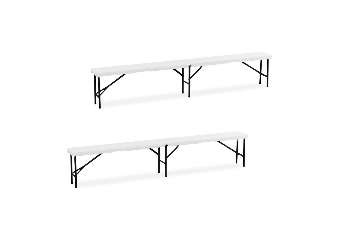 relaxdays Gartenbank Bierbank 2er Set 240 cm (2er Set) von relaxdays