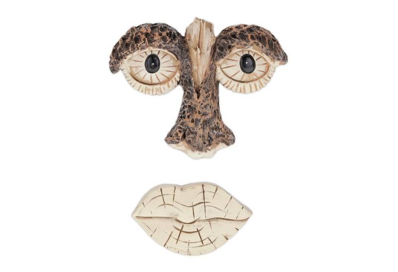 relaxdays Gartenfigur 2-teiliges Baumgesicht von relaxdays